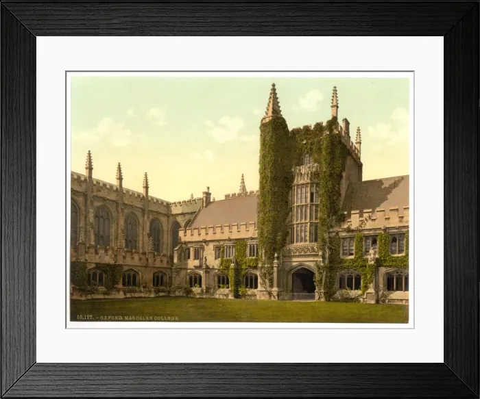Framed Print : Magdalen College, Founders Tower and Cloisters, Oxford, Eng Framed Print : Magdalen College, Founders Tower and Cloisters, Oxford, Eng