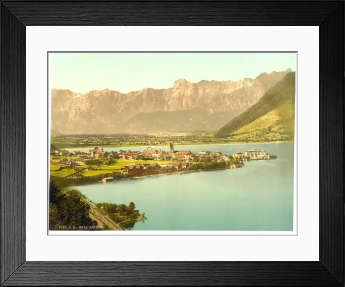 Framed Print : Zell on the lake (i. e. Zell am See) from the Steinernes Mee Framed Print : Zell on the lake (i. e. Zell am See) from the Steinernes Mee