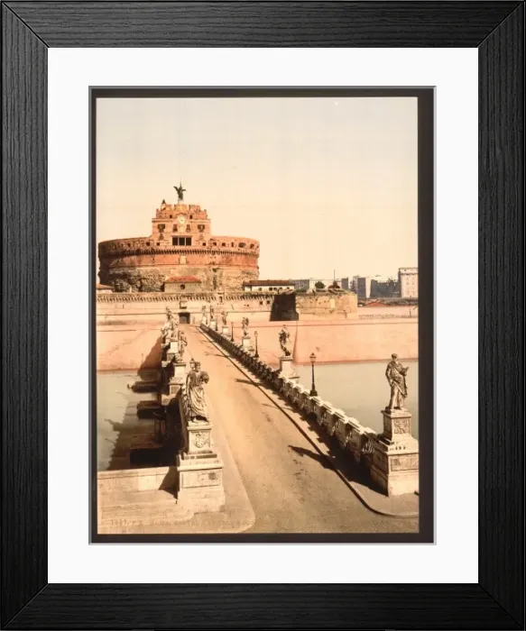 Framed Print : Castle and bridge of St. Angelo, Rome, Italy Framed Print : Castle and bridge of St. Angelo, Rome, Italy
