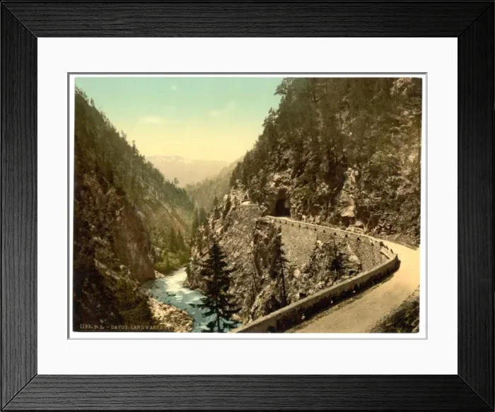 Framed Print : Davos, a part of the Landwasserstrasse, Grisons, Switzerland Framed Print : Davos, a part of the Landwasserstrasse, Grisons, Switzerland