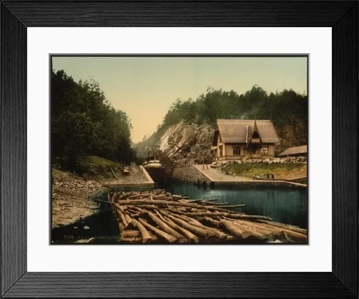 Framed Print : Loveid Lock, Telemarken (i. e, Telemark), Norway Framed Print : Loveid Lock, Telemarken (i. e, Telemark), Norway