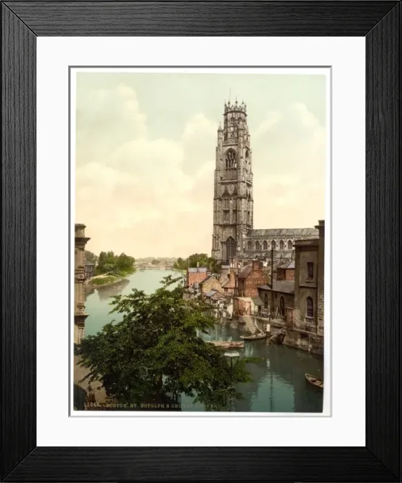 Framed Print : St. Botolphs Church and river, Boston, England Framed Print : St. Botolphs Church and river, Boston, England