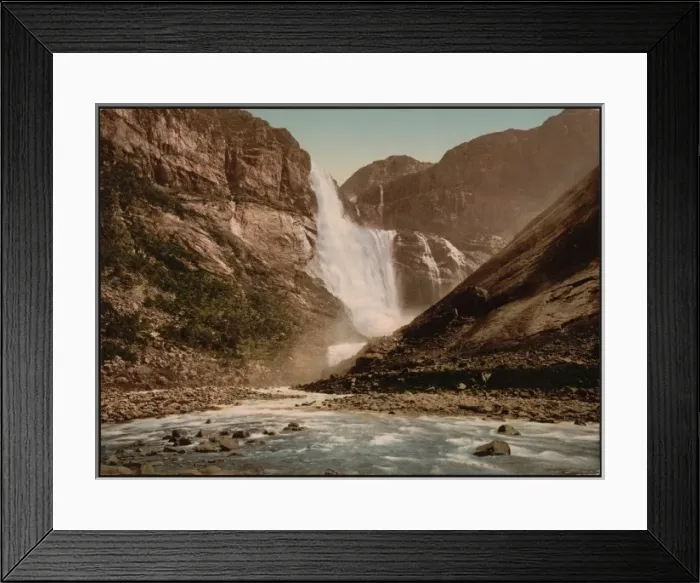 Framed Print : Skjeggedalsfos, II, Odde (i. e. Odda), Hardanger Fjord, Norw Framed Print : Skjeggedalsfos, II, Odde (i. e. Odda), Hardanger Fjord, Norw