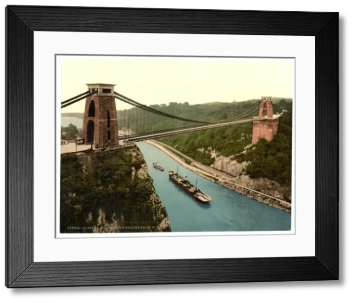 Framed Print : Clifton suspension bridge from the north east cliffs, Bristo Framed Print : Clifton suspension bridge from the north east cliffs, Bristo