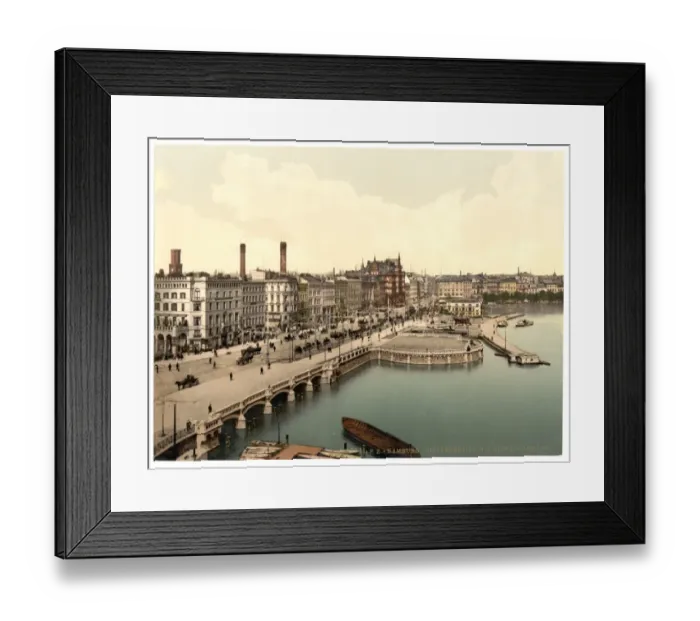 Framed Print : The Alster Pavillion, Jungfernstieg, Hamburg, Germany Framed Print : The Alster Pavillion, Jungfernstieg, Hamburg, Germany