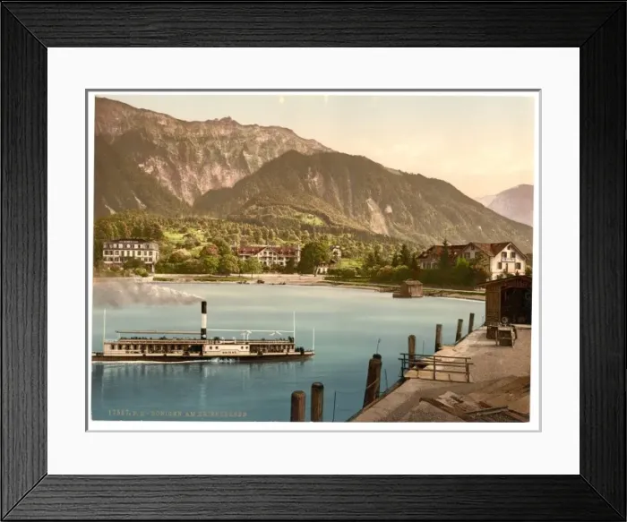 Framed Print : Bonigen from Brienz Lake, Bernese Oberland, Switzerland Framed Print : Bonigen from Brienz Lake, Bernese Oberland, Switzerland