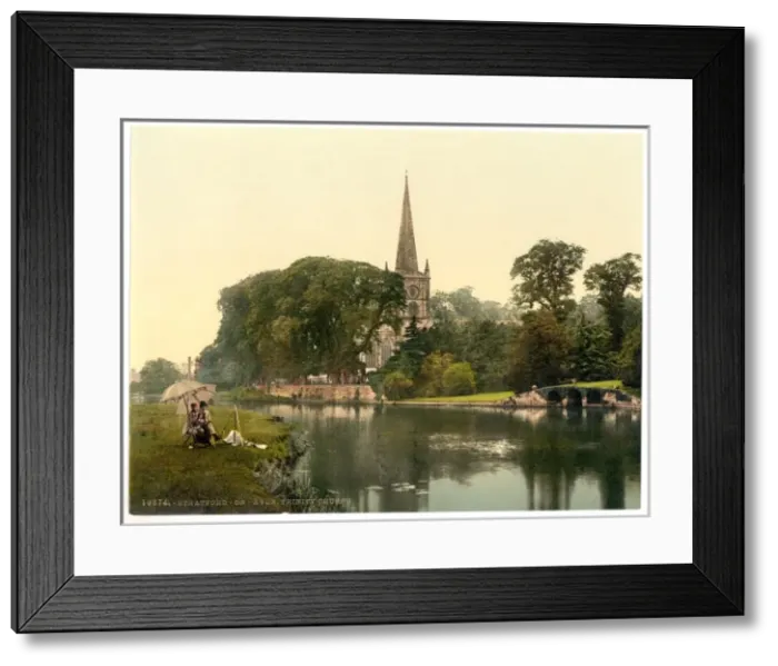 Framed Print : Trinity Church from the river, Stratford-on-Avon, England Framed Print : Trinity Church from the river, Stratford-on-Avon, England