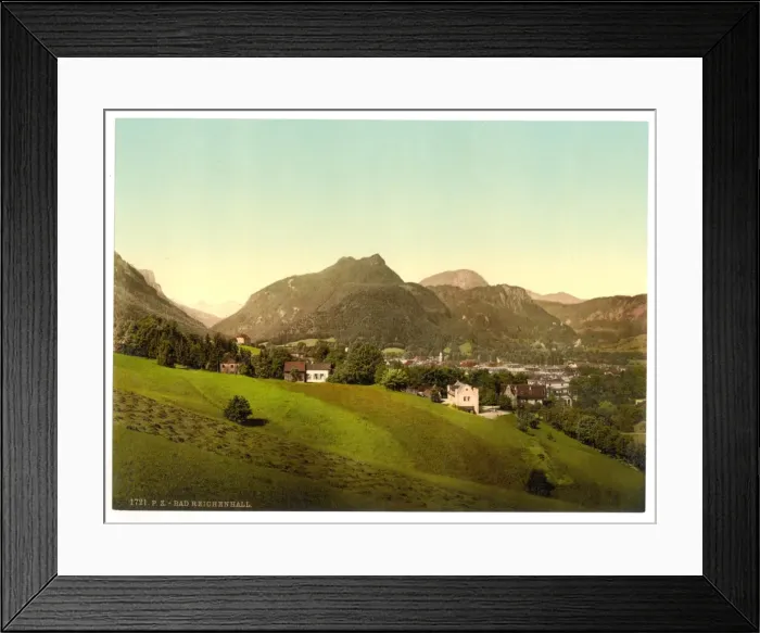Framed Print : The baths towards the Lofererberge, Reichenhall, Bavaria, Ge Framed Print : The baths towards the Lofererberge, Reichenhall, Bavaria, Ge