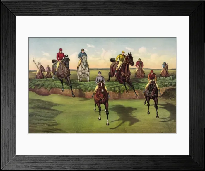 Framed Print : Well bunched at the last hurdle Framed Print : Well bunched at the last hurdle