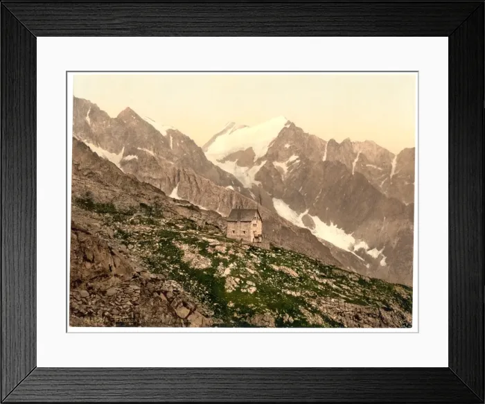 Framed Print : Presanella and Madron Hut, Tyrol, Austro-Hungary Framed Print : Presanella and Madron Hut, Tyrol, Austro-Hungary