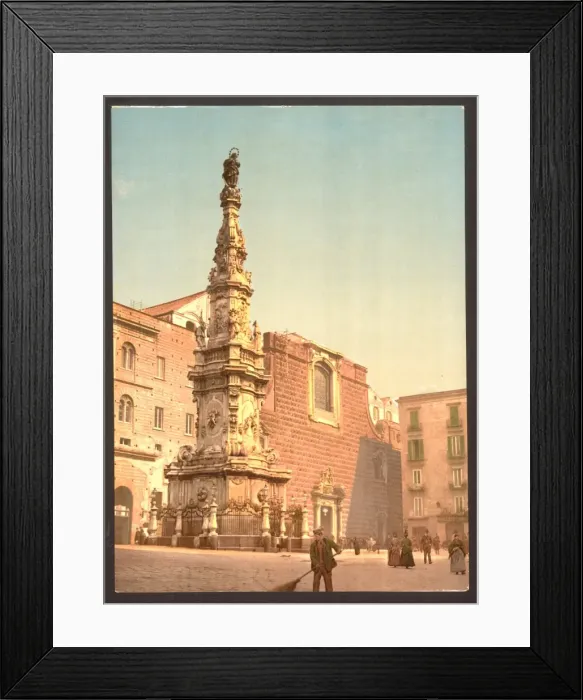 Framed Print : Column of the Virgin, Piazza Trinite Maggiore, Naples, Italy Framed Print : Column of the Virgin, Piazza Trinite Maggiore, Naples, Italy