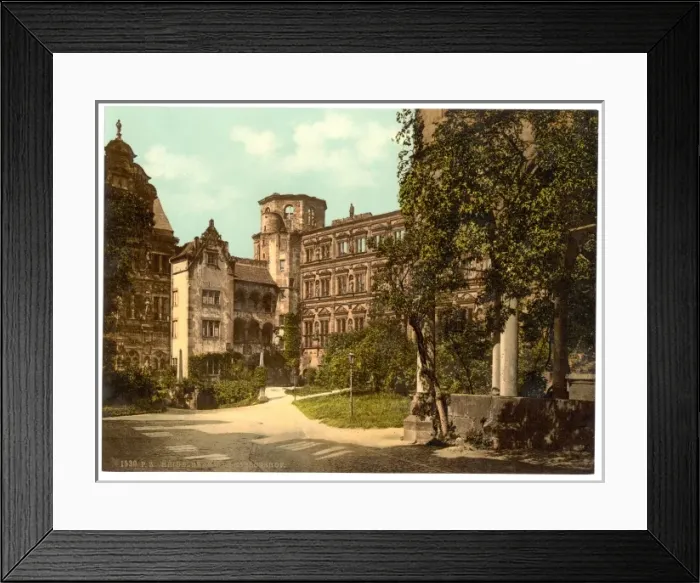 Framed Print : The Castle Yard, Heidelberg, Baden, Germany Framed Print : The Castle Yard, Heidelberg, Baden, Germany