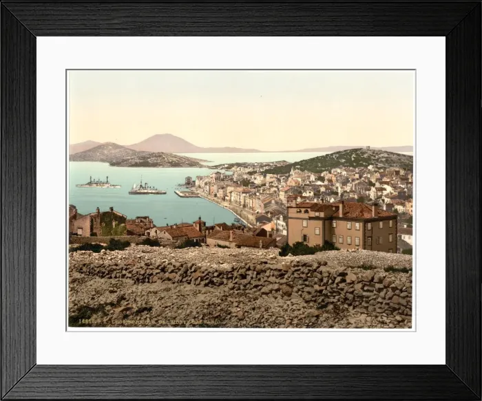 Framed Print : Lussin-Piccolo (i. e. Lussinpiccolo), from Monte Calavario Framed Print : Lussin-Piccolo (i. e. Lussinpiccolo), from Monte Calavario