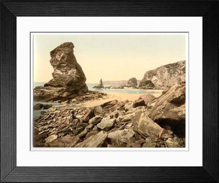 Framed Print : Bedruthan Steps, II, Cornwall, England Framed Print : Bedruthan Steps, II, Cornwall, England