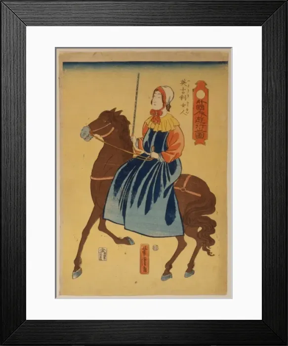 Framed Print : Foreigners enjoying themselves - English woman Framed Print : Foreigners enjoying themselves - English woman