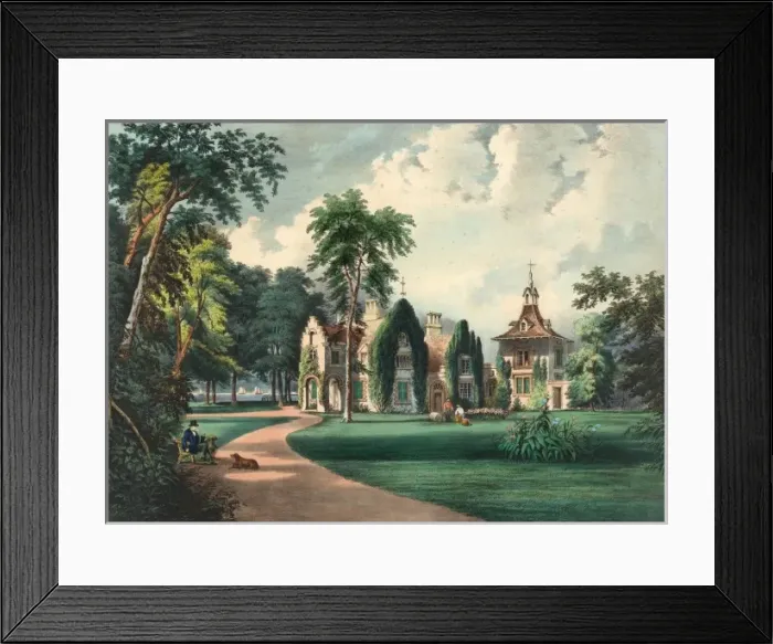 Framed Print : Sunny side: the residence of the late Washington Irving near Framed Print : Sunny side: the residence of the late Washington Irving near