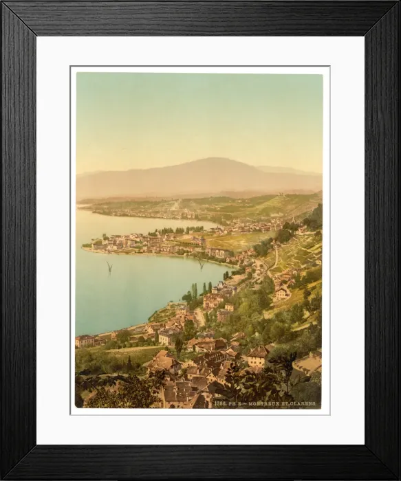 Framed Print : Montreux, and Clarens, Geneve Lake, Switzerland Framed Print : Montreux, and Clarens, Geneve Lake, Switzerland