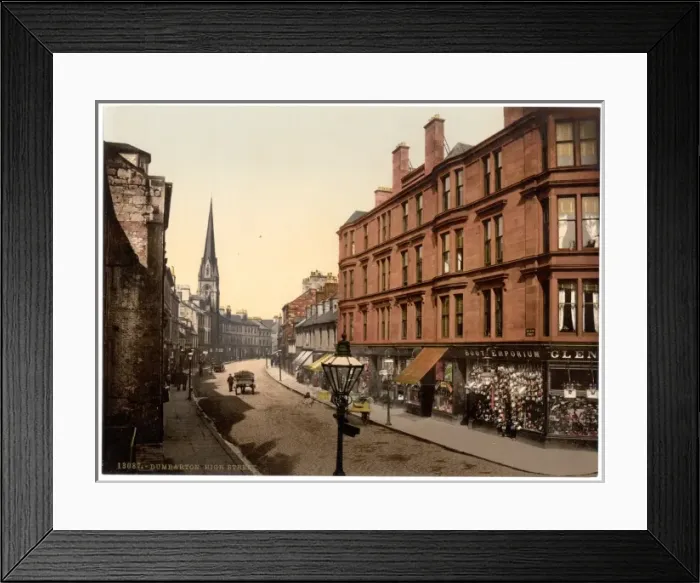 Framed Print : High Street, Dumbarton, Scotland Framed Print : High Street, Dumbarton, Scotland