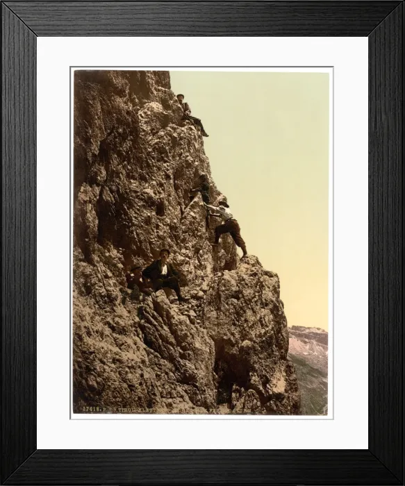Framed Print : A steep climb, Tyrol, Austro-Hungary Framed Print : A steep climb, Tyrol, Austro-Hungary