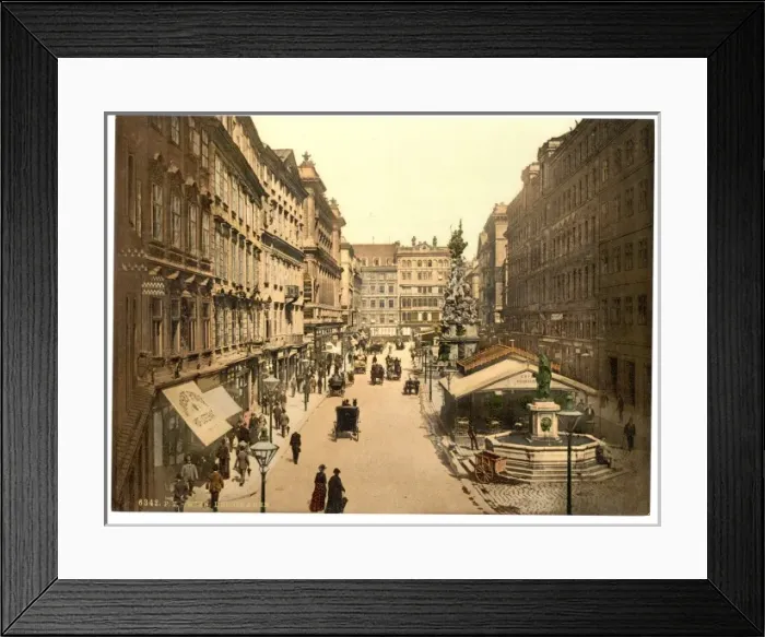 Framed Print : The Graben, Vienna, Austro-Hungary Framed Print : The Graben, Vienna, Austro-Hungary