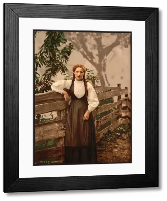 Framed Print : A girl of Voss, Hardanger Fjord, Norway Framed Print : A girl of Voss, Hardanger Fjord, Norway