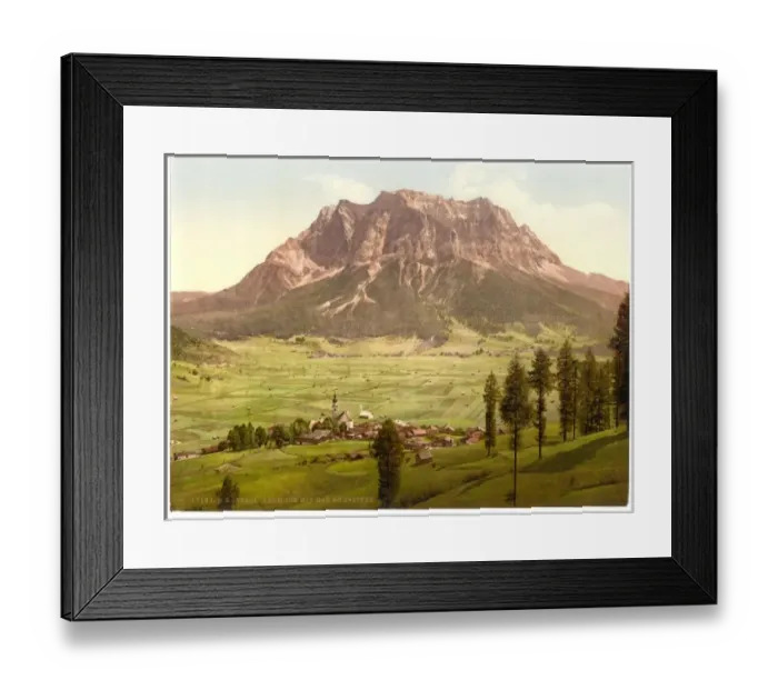 Framed Print : Lermoos, with the Zugspitze, Tyrol, Austro-Hungary Framed Print : Lermoos, with the Zugspitze, Tyrol, Austro-Hungary
