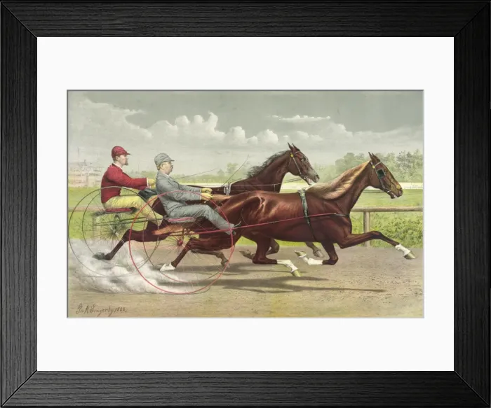 Framed Print : The renowned trotter Prince Wilkes record, 2: 14 1  /  3; owned b
