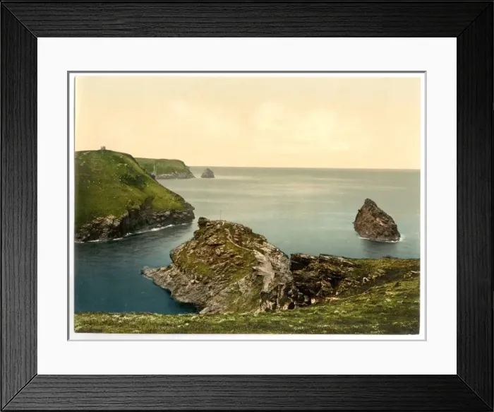Framed Print : Boscastle, view of coast from coast guards station, Cornwal Framed Print : Boscastle, view of coast from coast guards station, Cornwal