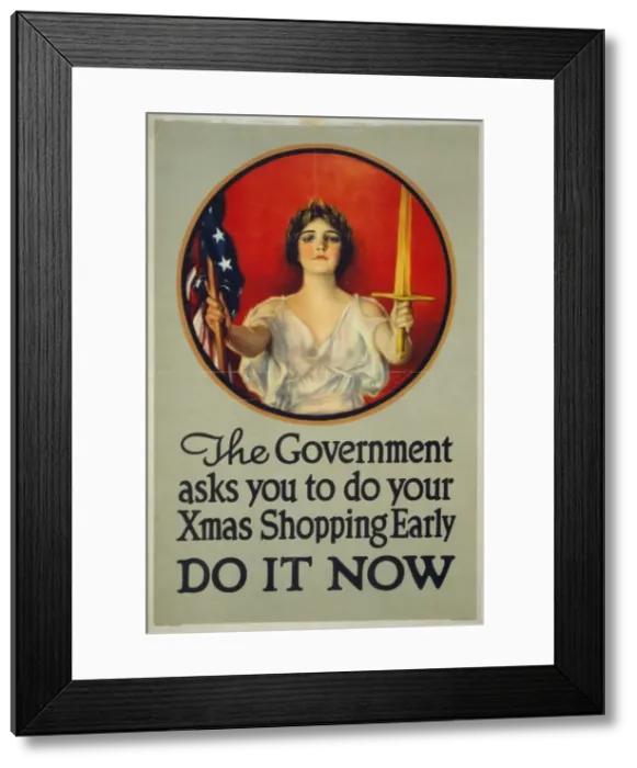 Framed Print : The government asks you to do your Xmas shopping early - Do Framed Print : The government asks you to do your Xmas shopping early - Do