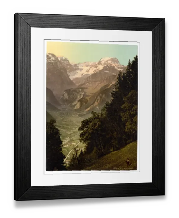 Framed Print : The Valley of Linth (Lintthal) and the Todi, Glarus, Switzer Framed Print : The Valley of Linth (Lintthal) and the Todi, Glarus, Switzer