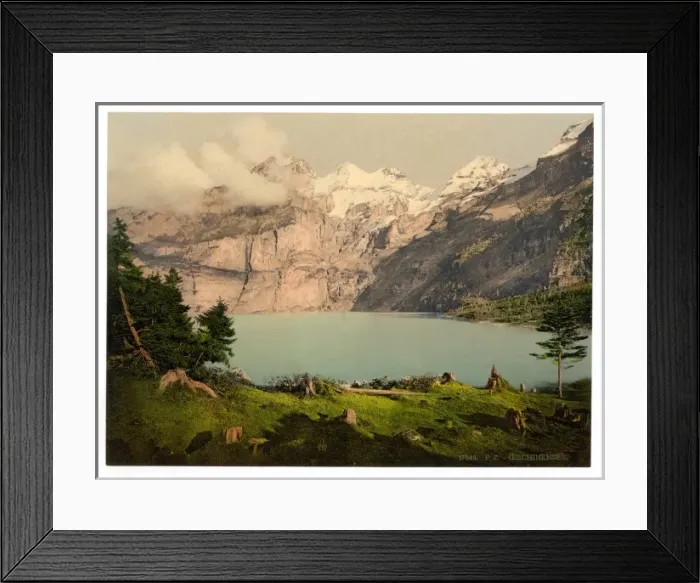 Framed Print : Oeschinensee, Bernese Oberland, Switzerland Framed Print : Oeschinensee, Bernese Oberland, Switzerland