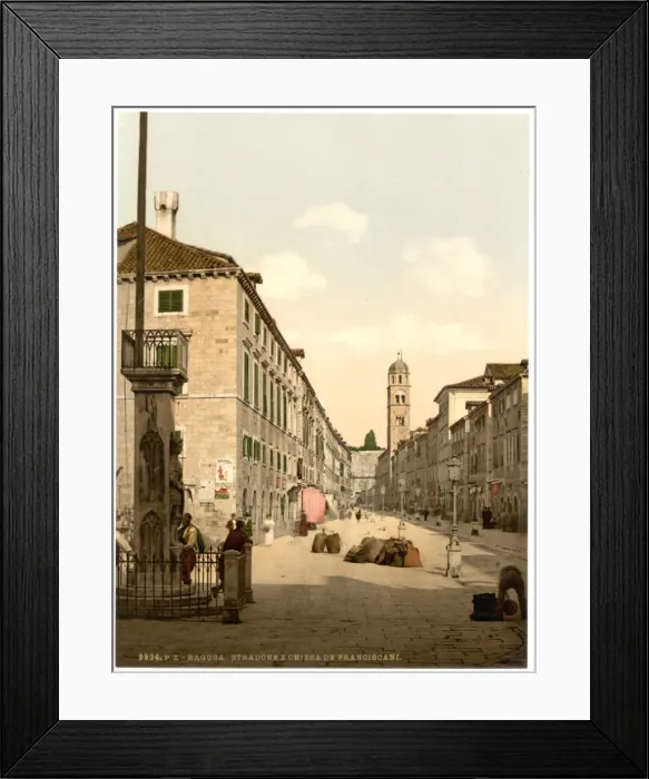 Framed Print : Ragusa, the Franciscan Church, Dalmatia, Austro-Hungary Framed Print : Ragusa, the Franciscan Church, Dalmatia, Austro-Hungary