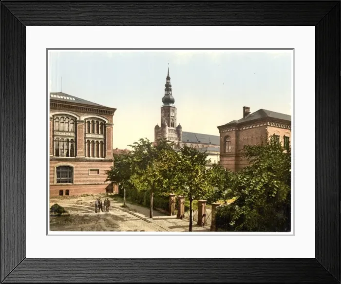 Framed Print : University Library, Nicholas Church and Physiological Institu Framed Print : University Library, Nicholas Church and Physiological Institu