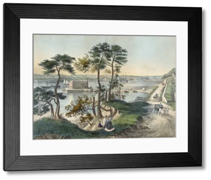 Framed Print : Staten Island and the Narrows: from Fort Hamilton Framed Print : Staten Island and the Narrows: from Fort Hamilton