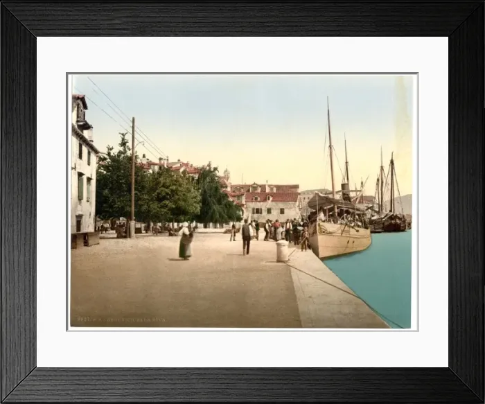 Framed Print : Sebenico, the alla water front, Dalmatia, Austro-Hungary Framed Print : Sebenico, the alla water front, Dalmatia, Austro-Hungary