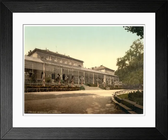Framed Print : The Terrace, Homburg (i. e. Bad Homburg vor der Hohe), Hesse- Framed Print : The Terrace, Homburg (i. e. Bad Homburg vor der Hohe), Hesse-