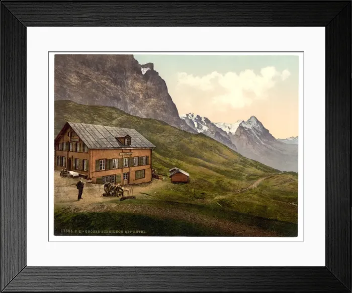 Framed Print : Schynige Platte, Grosse and hotel, Bernese Oberland, Switzer Framed Print : Schynige Platte, Grosse and hotel, Bernese Oberland, Switzer