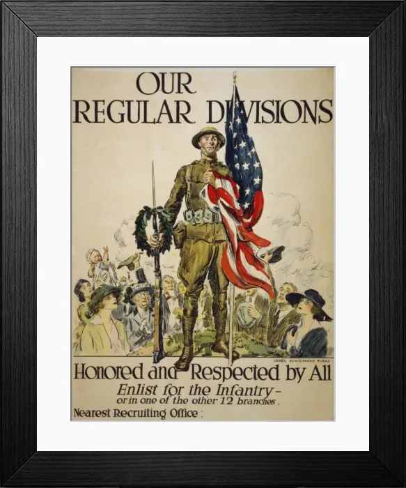 Framed Print : Our regular divisions, honored and respected by all Enlist f Framed Print : Our regular divisions, honored and respected by all Enlist f