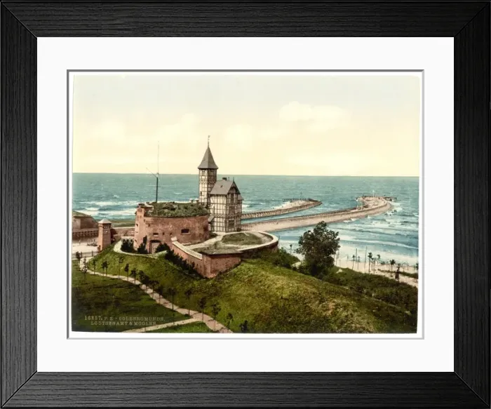 Framed Print : Pilot Office and mole, Colberg, Pommeraina, Germany (i. e. Ko Framed Print : Pilot Office and mole, Colberg, Pommeraina, Germany (i. e. Ko