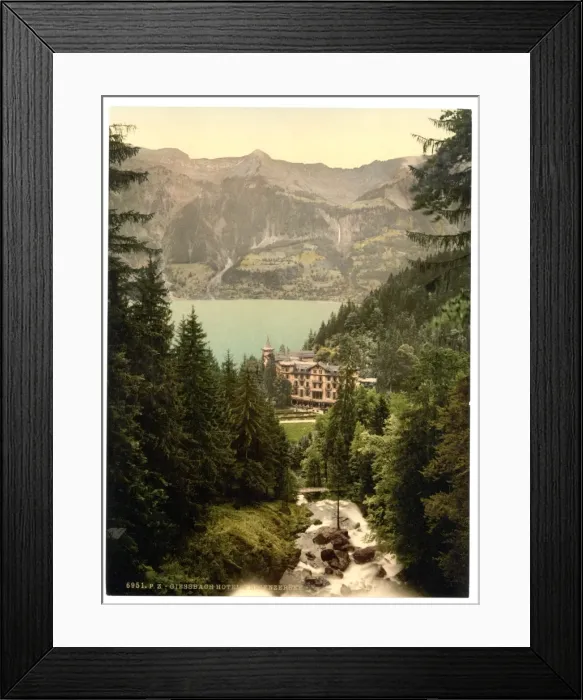 Framed Print : Brienz Lake, Hotel Giessbach, Bernese Oberland, Switzerland Framed Print : Brienz Lake, Hotel Giessbach, Bernese Oberland, Switzerland