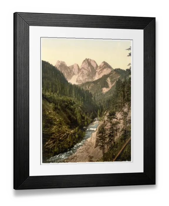 Framed Print : View on the Gosaubach, Upper Austria, Austro-Hungary Framed Print : View on the Gosaubach, Upper Austria, Austro-Hungary