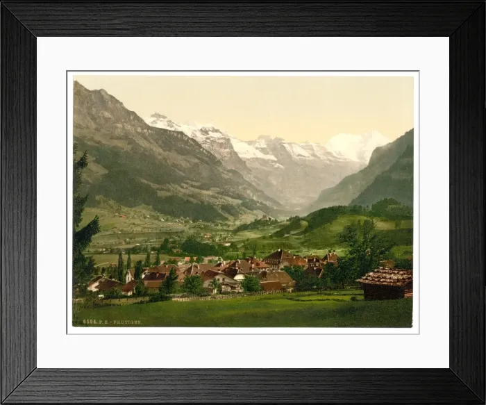 Framed Print : Frutigen, general view, Bernese Oberland, Switzerland Framed Print : Frutigen, general view, Bernese Oberland, Switzerland