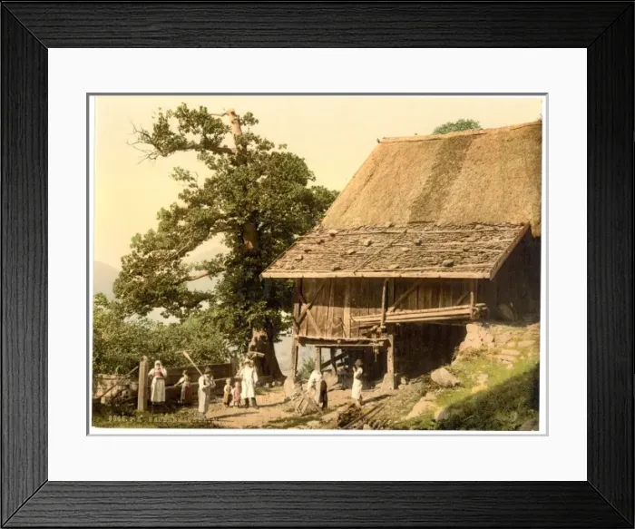 Framed Print : Meran, peasants house, Tyrol, Austro-Hungary Framed Print : Meran, peasants house, Tyrol, Austro-Hungary