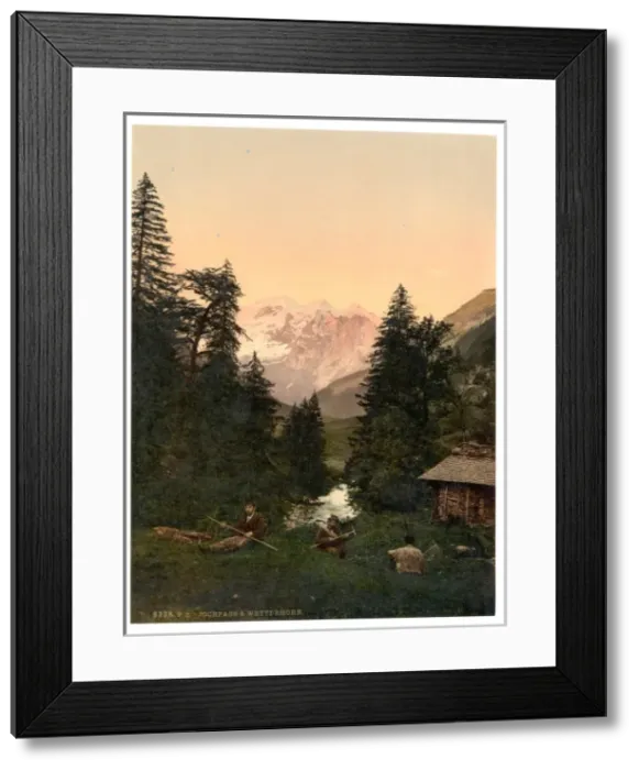 Framed Print : Jochpass and Wetterhorn, Unterwald, Switzerland Framed Print : Jochpass and Wetterhorn, Unterwald, Switzerland