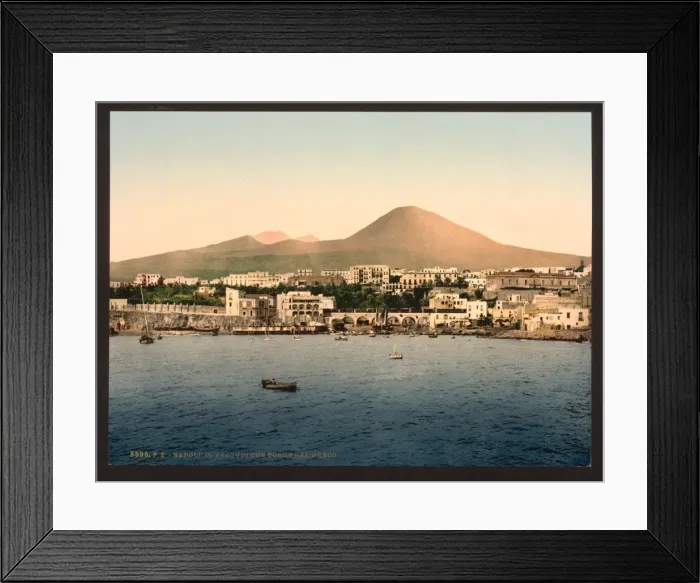 Framed Print : Mount Vesuvius, with Torre de Creco (i. e. Torre del Greco)