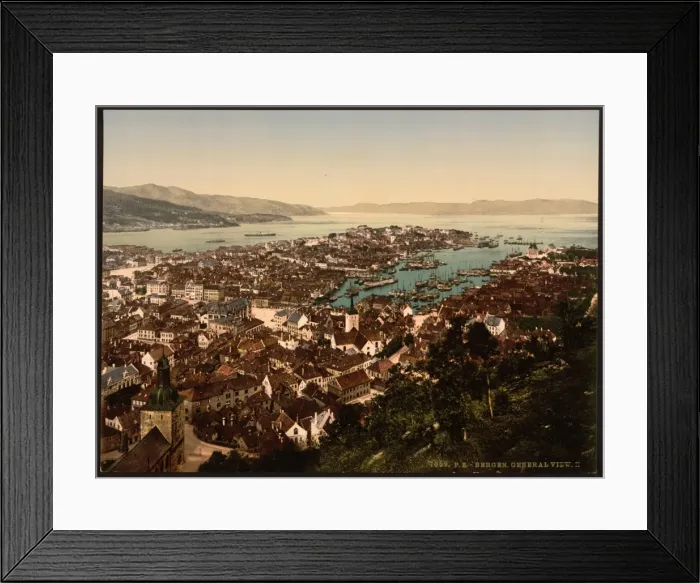 Framed Print : Panoramic view, II, Bergen, Norway Framed Print : Panoramic view, II, Bergen, Norway
