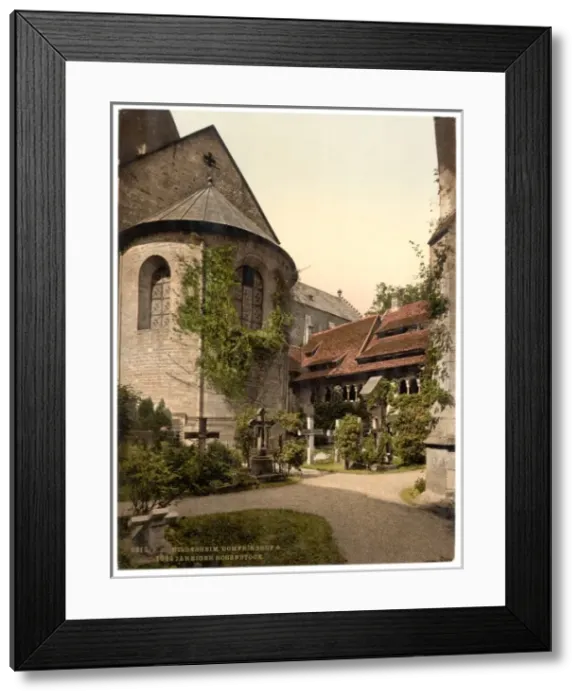 Framed Print : Cathedral, churchyard and 1, 000 year old rose tree, Hildeshe Framed Print : Cathedral, churchyard and 1, 000 year old rose tree, Hildeshe