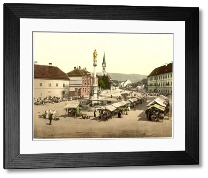 Framed Print : Agram, Capital Palace, with Maria Statue, by Fernkorn, Croat Framed Print : Agram, Capital Palace, with Maria Statue, by Fernkorn, Croat