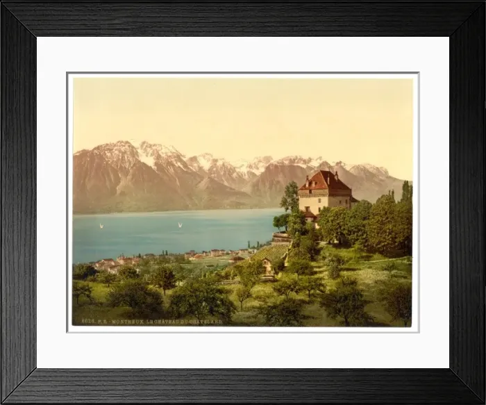 Framed Print : Montreux, Chatelard Castle, Geneva Lake, Switzerland Framed Print : Montreux, Chatelard Castle, Geneva Lake, Switzerland