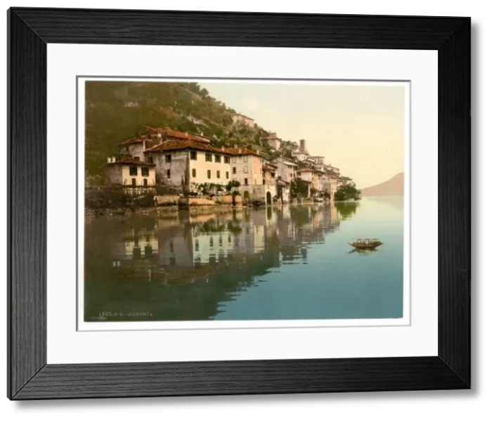 Framed Print : Gandria, general view, Tessin, Switzerland Framed Print : Gandria, general view, Tessin, Switzerland